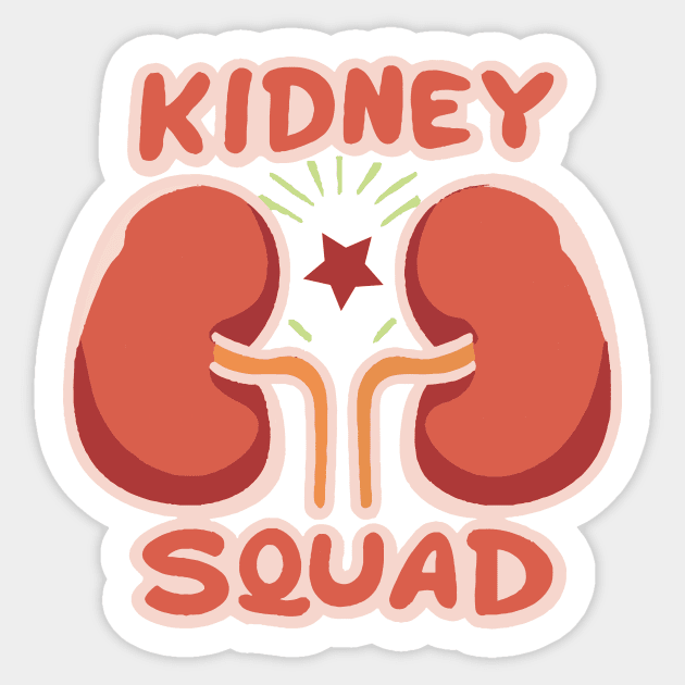 Kidney Team Squad Sticker by Teewyld